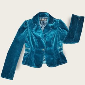 Vintage Jôn by Teri Jon Peplum Velevet Blazer